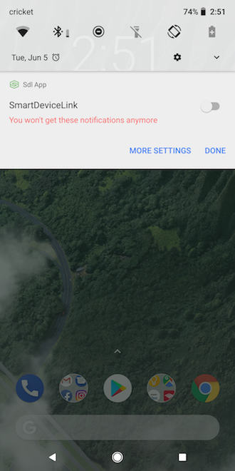 Hide SDL Notifications